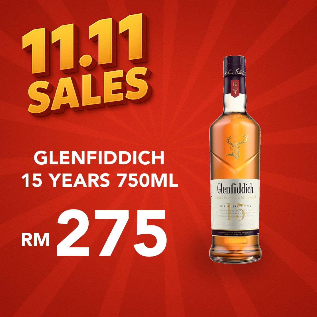 Glenfiddich 15 Years 750ml (11.11 Singles Day Sale)