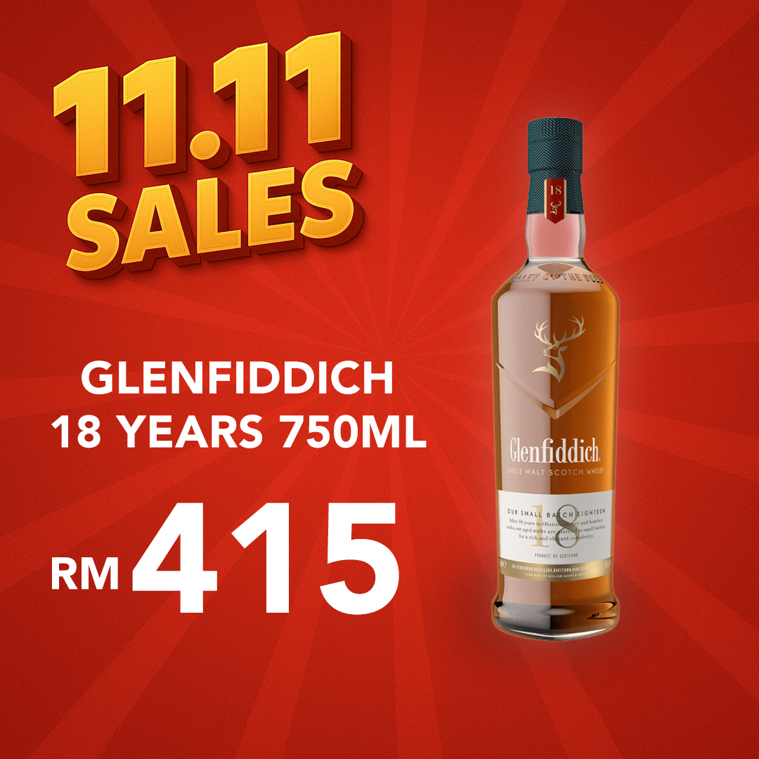 Glenfiddich 18 Years 750ml (11.11 Singles Day Sale)