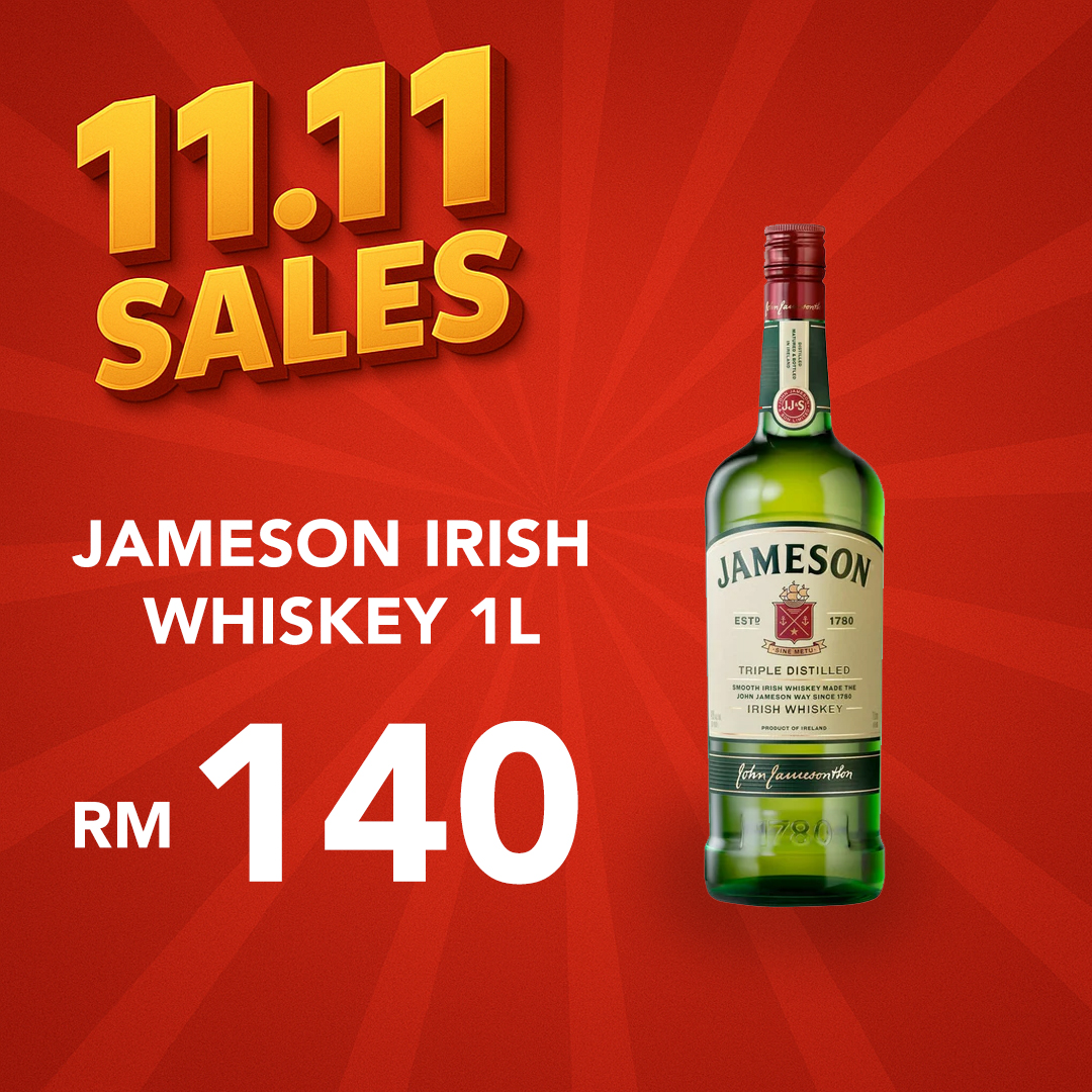 Jameson Irish Whiskey 1L (11.11 Singles Day Sale)